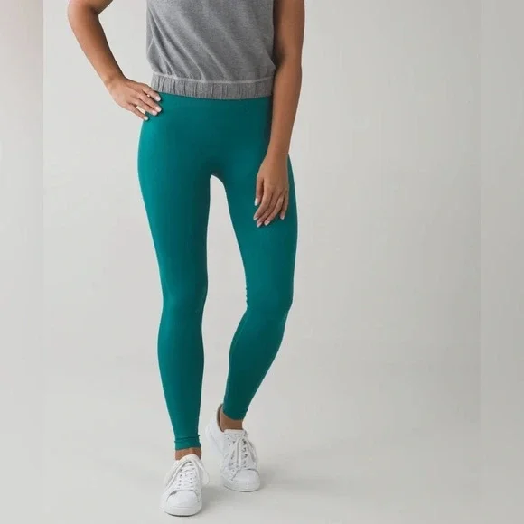 Lululemon Zone In Tight Forage  Teal - Picture 3 of 8